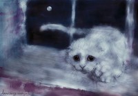 Картина автора Постеры под названием кошка у окошка