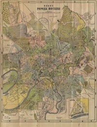 Картина автора Постеры под названием План города Москвы 1918 года из рутеводителя Мухарского