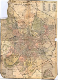 Картина автора Постеры под названием План  города Москвы с пригородами 1907 года, издания Н. Е. Кудряшова и П. Мелик-Каспарова