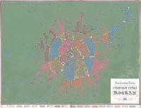 Картина автора Карты под названием Генеральный план Столичного города Москвы 1858 года из Подробного атласа Российской Империи Н. Зуева