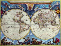 Картина автора Постеры под названием карта мира старая