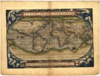 Картина автора Карты под названием Typus_Ortelius_mr  				 - Старинная карта мира