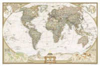 Картина автора Постеры под названием Карта мира в античной гамме