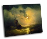 Картина автора Айвазовский Иван под названием Буря на море ночью