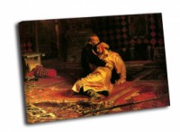 Картина автора Репин Илья под названием Иван Грозный и его сын Иван 16 ноября 1581 года