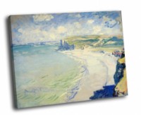 Картина автора Клод Оскар Моне под названием «Пляж в Пурвиле», 1882